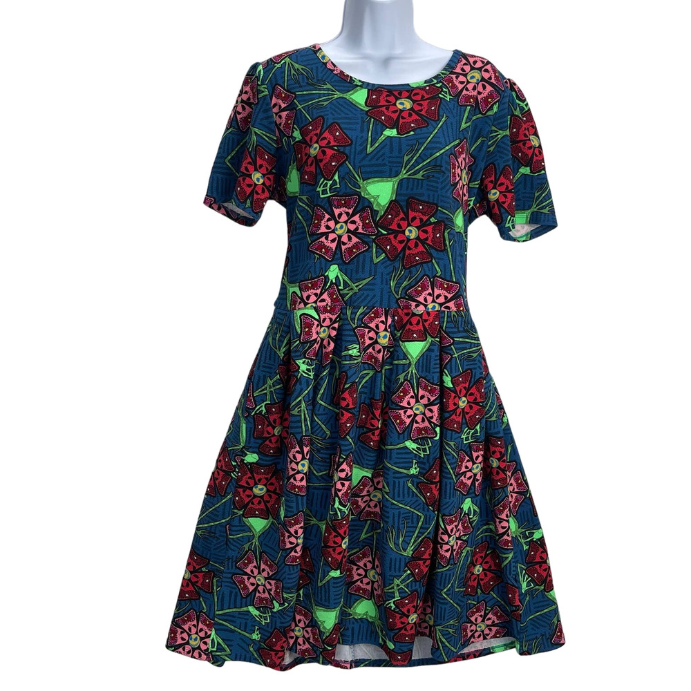 LuLaRoe Amelia Dress Fit & Flare w Pockets Disney Nightmare Before Christmas 2XL